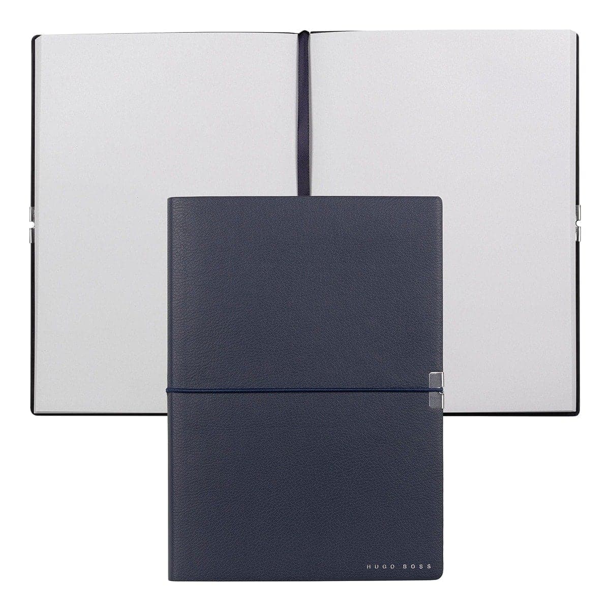 HUGO BOSS, Notizbuch Elegance Storyline, A5 blanko weiss, dunkelblau-1