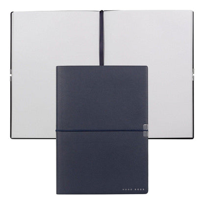 HUGO BOSS, Notizbuch Elegance Storyline, A5 blanko weiss, dunkelblau-1