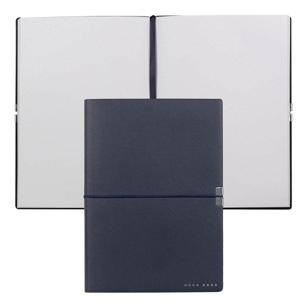 HUGO BOSS, Notebook Elegance Storyline, A5 blank white, dark blue