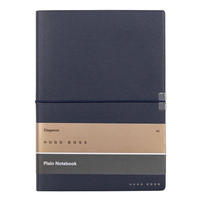 HUGO BOSS, Notizbuch Elegance Storyline, A5 blanko weiss, dunkelblau-2