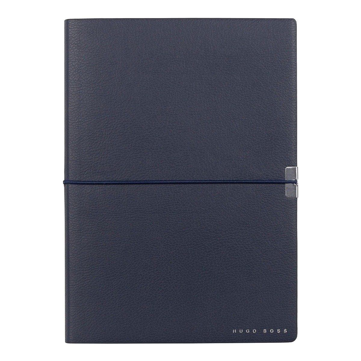 HUGO BOSS, Notizbuch Elegance Storyline, A5 blanko weiss, dunkelblau-3