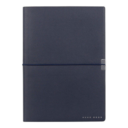 HUGO BOSS, Notizbuch Elegance Storyline, A5 blanko weiss, dunkelblau-3