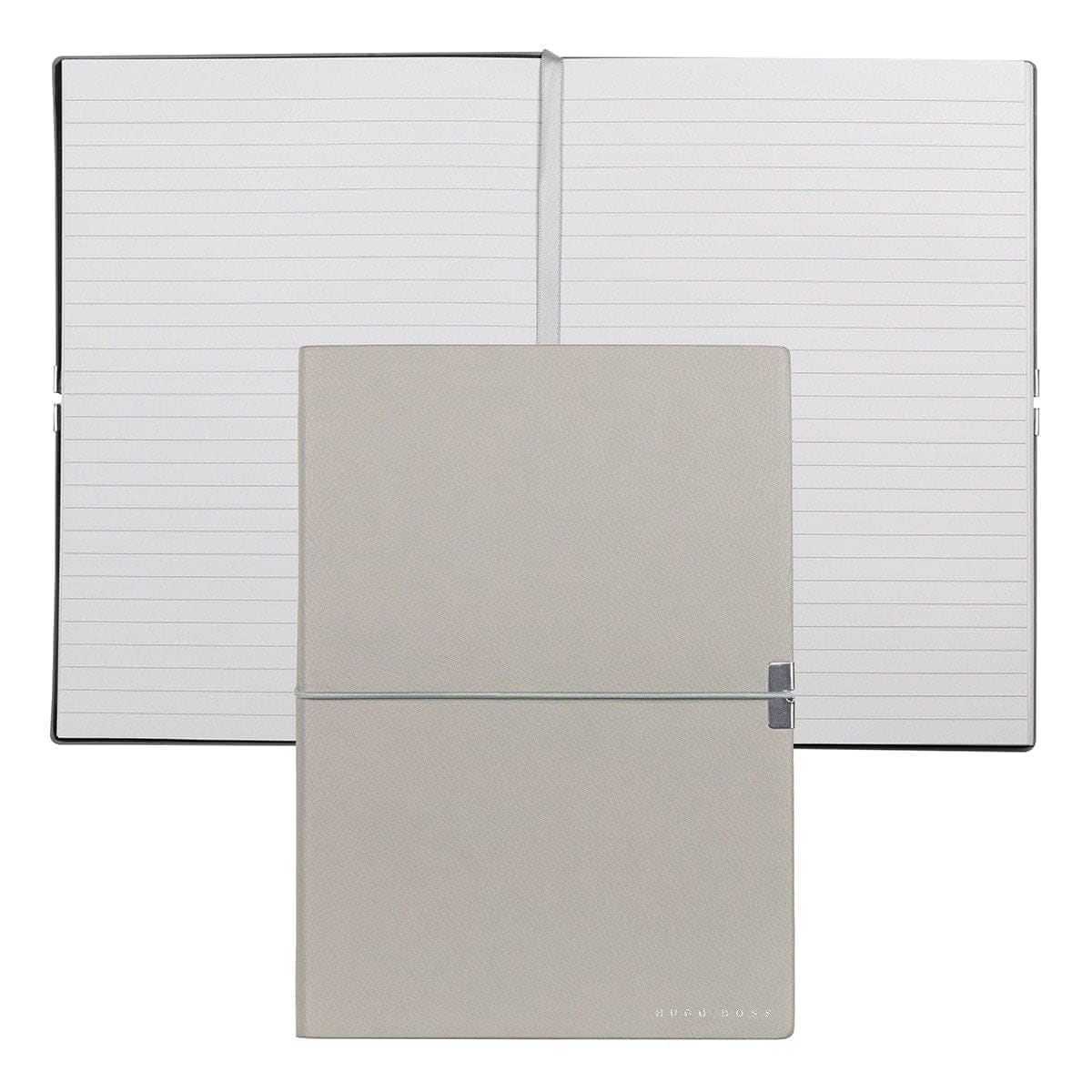 HUGO BOSS, Notizbuch Elegance Storyline, A5 liniert weiss, grau-1