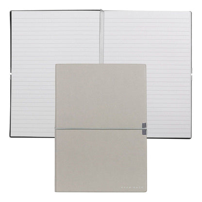 HUGO BOSS, Notizbuch Elegance Storyline, A5 liniert weiss, grau-1
