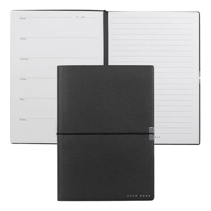 HUGO BOSS, Notizbuch Elegance Storyline, A5 agenda weiss, schwarz-1