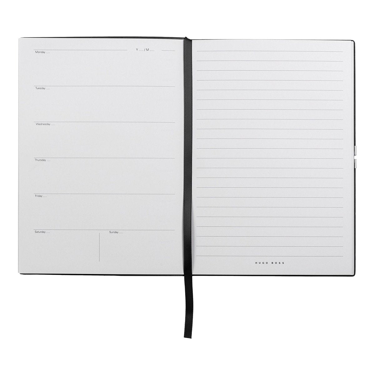 HUGO BOSS, Notizbuch Elegance Storyline, A5 agenda weiss, schwarz-4