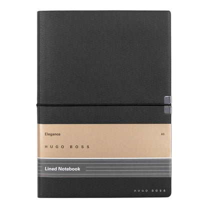 HUGO BOSS, Notizbuch Elegance Storyline, A5 liniert weiss, schwarz-2