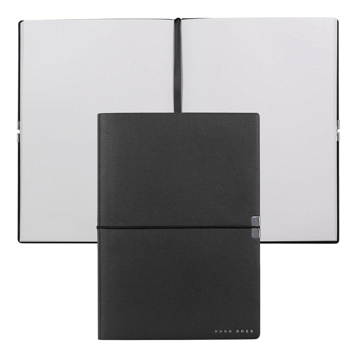 HUGO BOSS, Notizbuch Elegance Storyline, A5 blanko weiss, schwarz-1