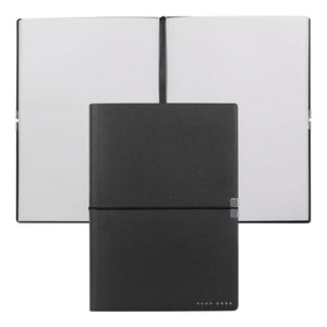 HUGO BOSS, Notizbuch Elegance Storyline, A5 blanko weiss, schwarz-1