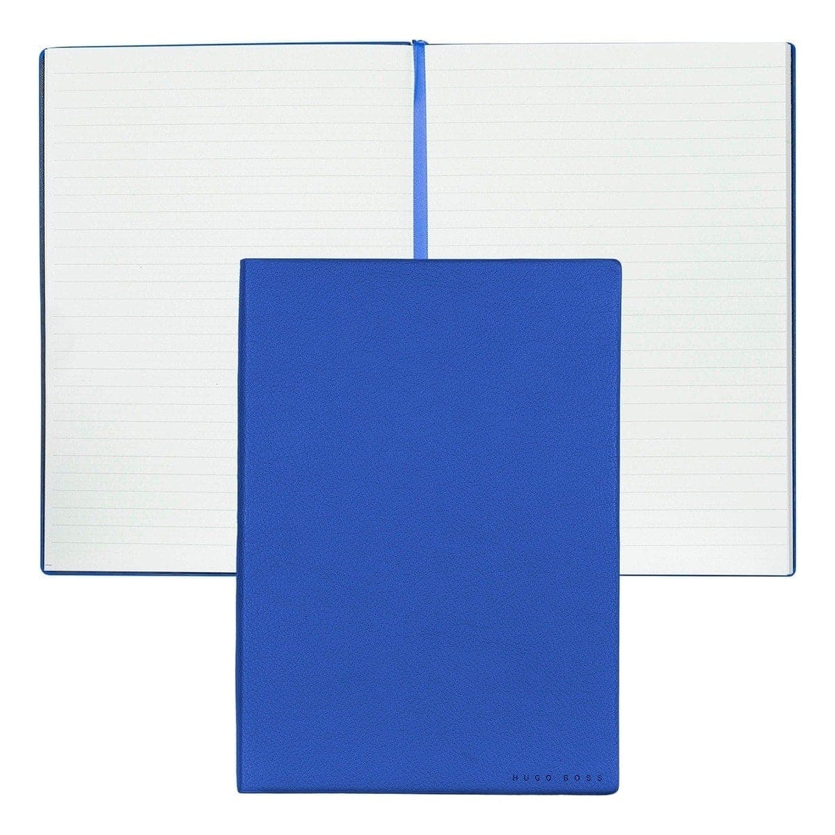 HUGO BOSS, Notizbuch Essential Storyline, A5 liniert weiss, blau-1