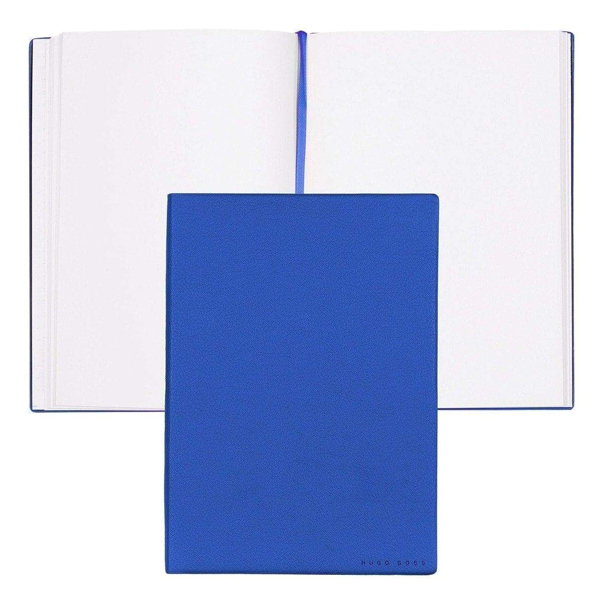 HUGO BOSS, Notizbuch Essential Storyline, A5 blanko weiss, blau-1