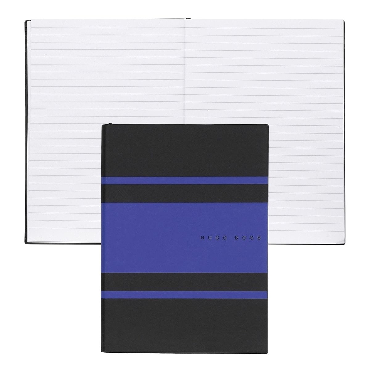 HUGO BOSS, Notizbuch Essential Gear, A5 liniert weiss, blau-1