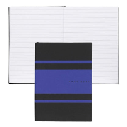 HUGO BOSS, Notizbuch Essential Gear, A5 liniert weiss, blau-1