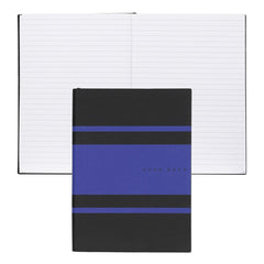 HUGO BOSS, Notizbuch Essential Gear, A5 liniert weiss, blau