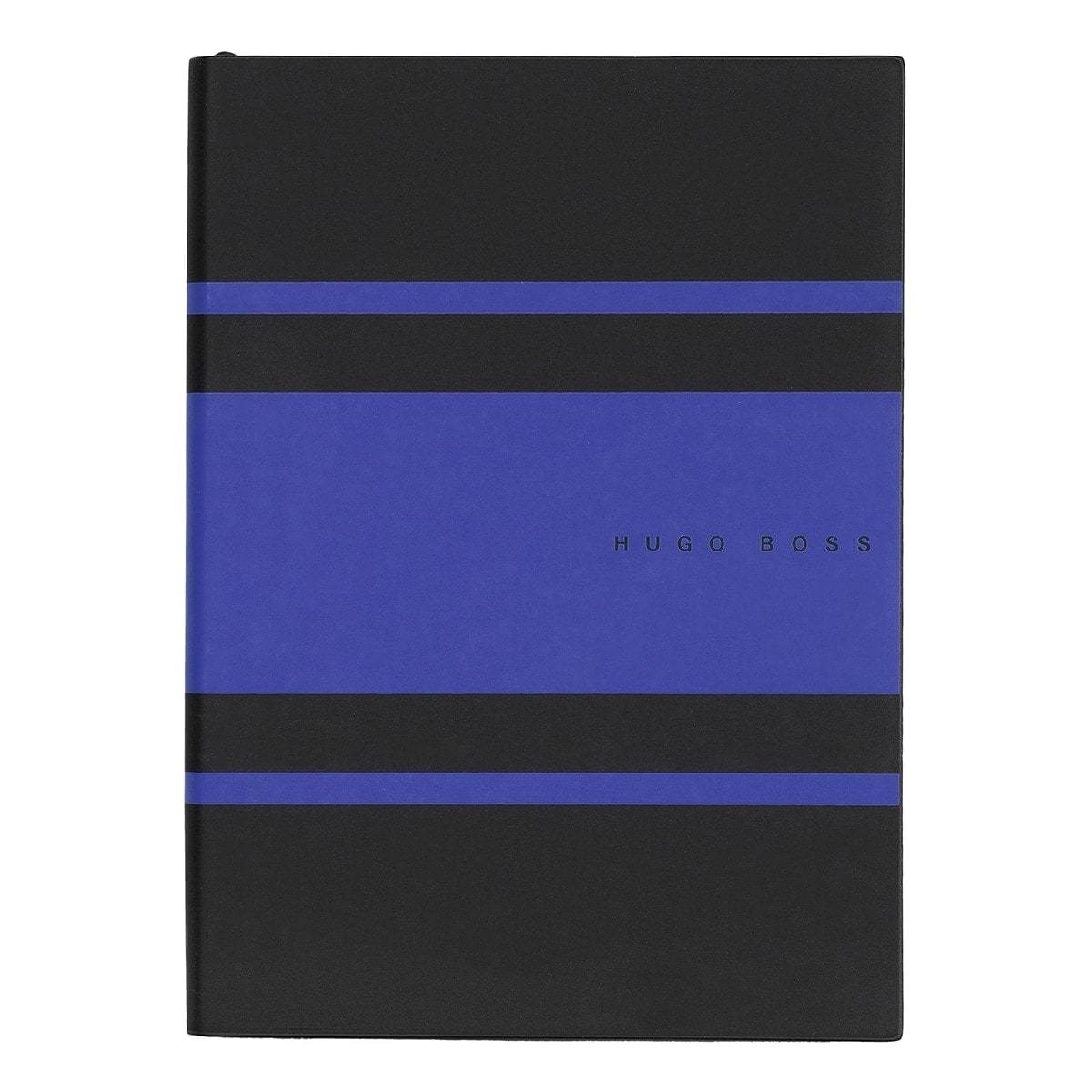 HUGO BOSS, Notizbuch Essential Gear, A5 liniert weiss, blau-3