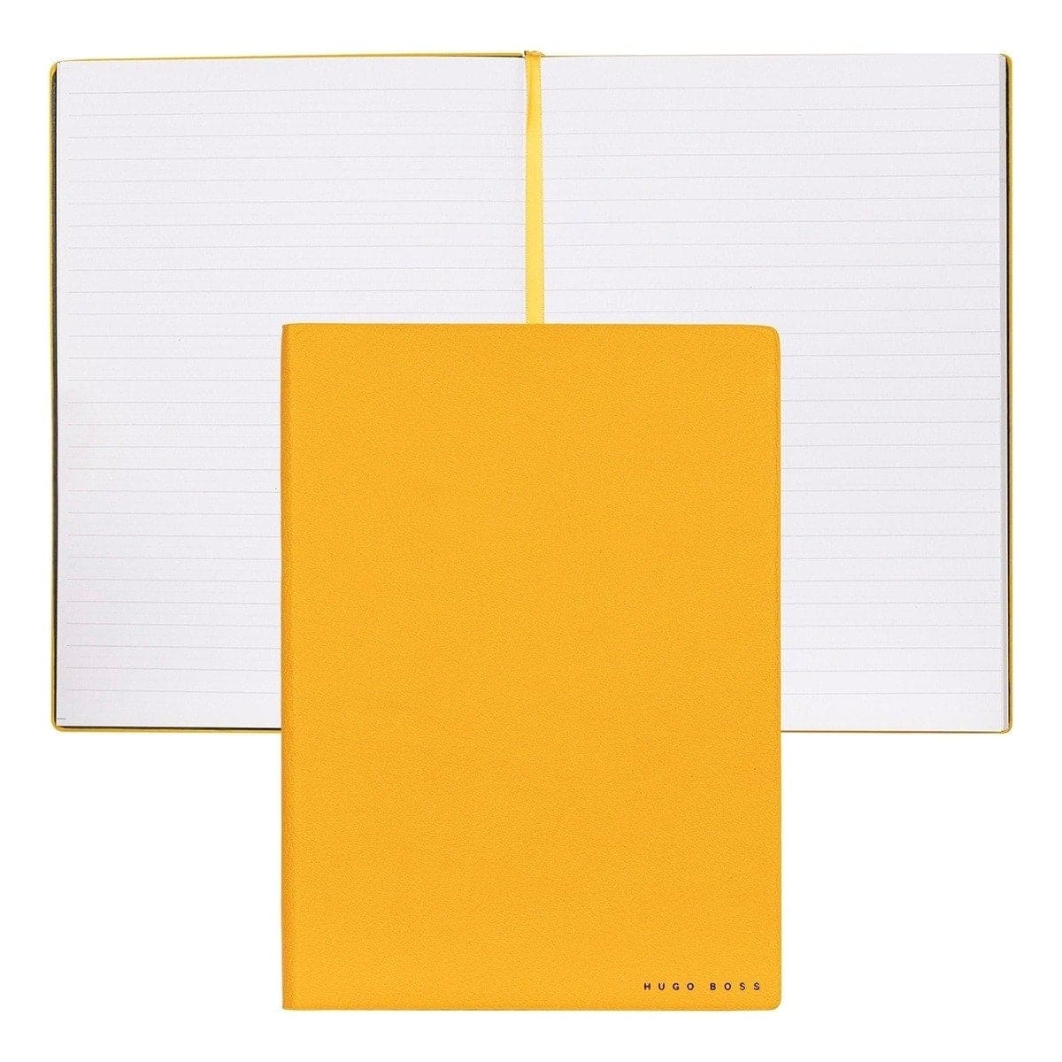 HUGO BOSS, Notizbuch Essential Storyline, A5 liniert weiss, gelb-1