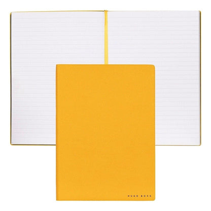 HUGO BOSS, Notizbuch Essential Storyline, A5 liniert weiss, gelb-1