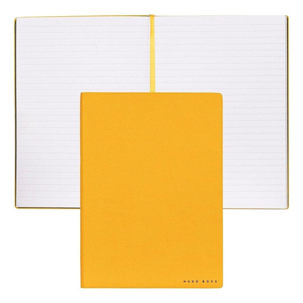 HUGO BOSS, Carnet Essential Storyline, A5 ligné blanc, jaune