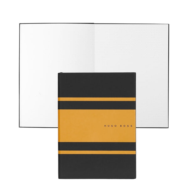 HUGO BOSS, Notebook Essential Gear, A5 dotted white, yellow