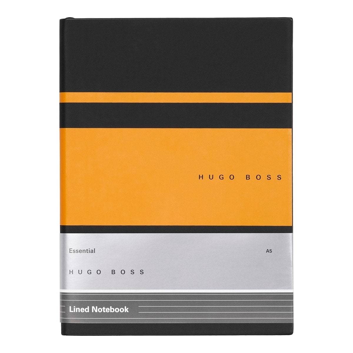 HUGO BOSS, Notizbuch Essential Gear, A5 liniert weiss, gelb-2
