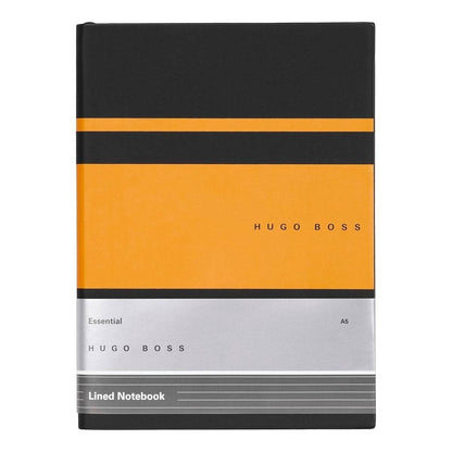 HUGO BOSS, Notizbuch Essential Gear, A5 liniert weiss, gelb-2