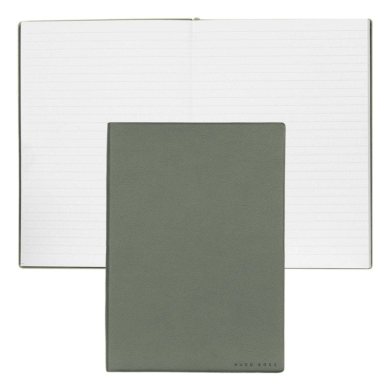 HUGO BOSS, Notizbuch Essential Storyline, A5 liniert weiss, khaki-1