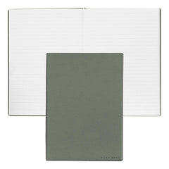 HUGO BOSS, Notizbuch Essential Storyline, A5 liniert weiss, khaki