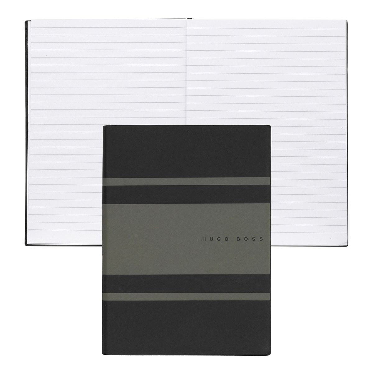 HUGO BOSS, Notizbuch Essential Gear, A5 liniert weiss, khaki-1