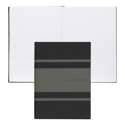 HUGO BOSS, Notizbuch Essential Gear, A5 liniert weiss, khaki-1