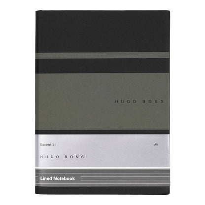 HUGO BOSS, Notizbuch Essential Gear, A5 liniert weiss, khaki-2