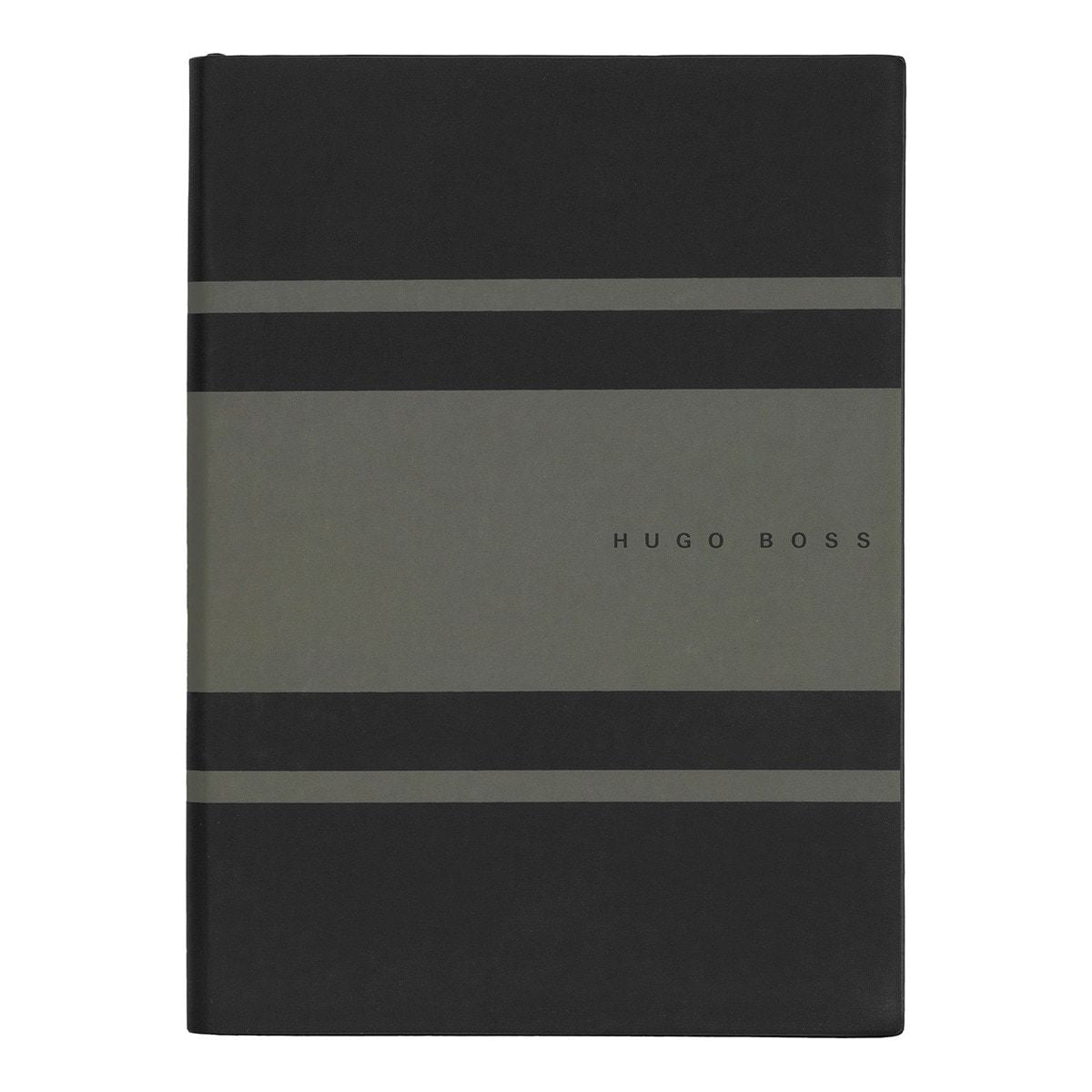 HUGO BOSS, Notizbuch Essential Gear, A5 liniert weiss, khaki-3