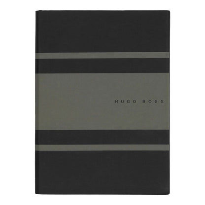HUGO BOSS, Notizbuch Essential Gear, A5 liniert weiss, khaki-3