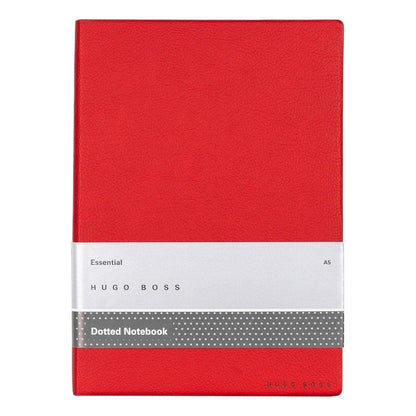 HUGO BOSS, Notizbuch Essential Storyline, A5 dotted weiss, rot-2