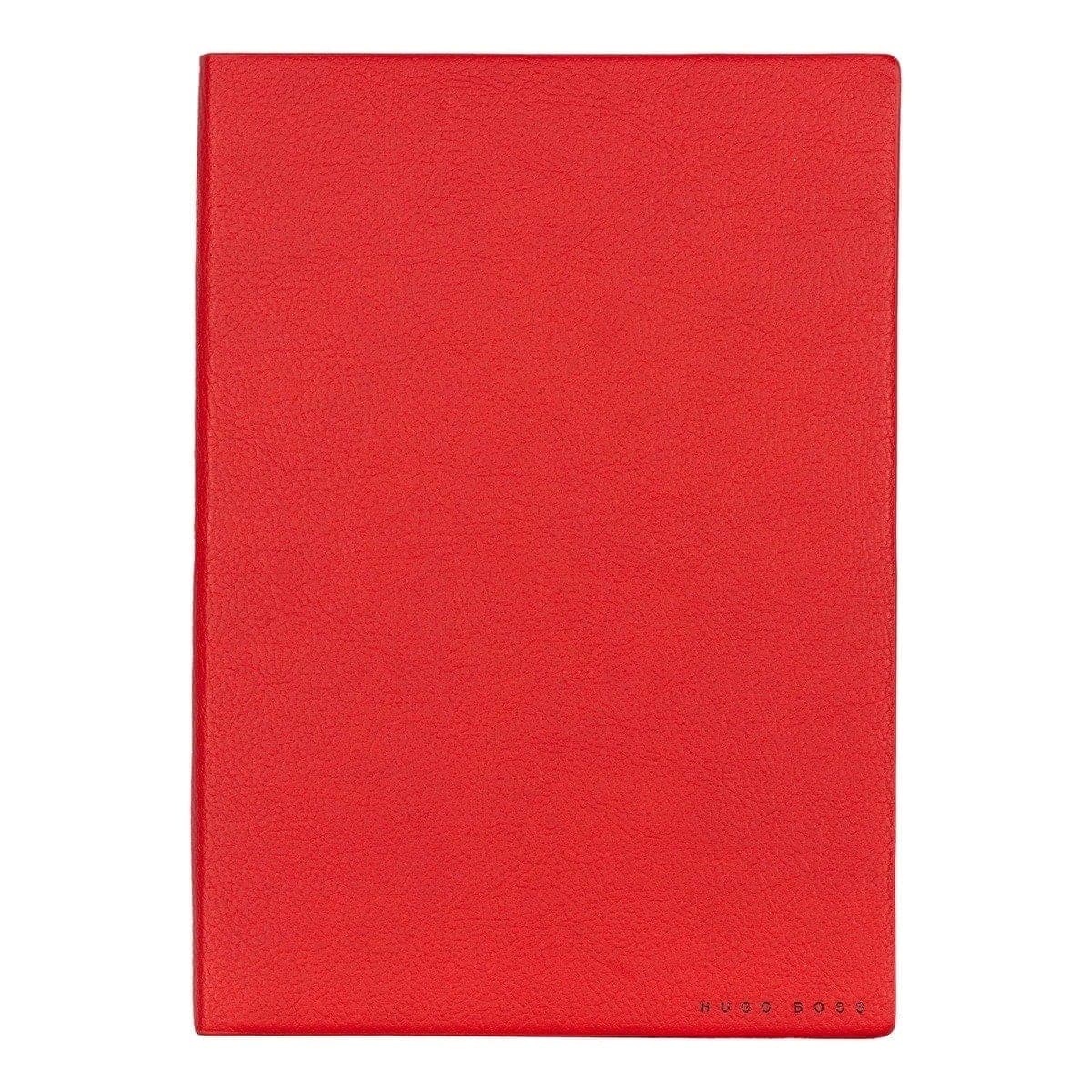 HUGO BOSS, Notizbuch Essential Storyline, A5 blanko weiss, rot-3