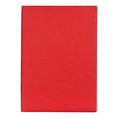 HUGO BOSS, Notizbuch Essential Storyline, A5 blanko weiss, rot-3