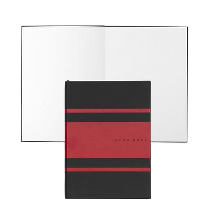 HUGO BOSS, Notizbuch Essential Gear, A5 dotted weiss, rot-1