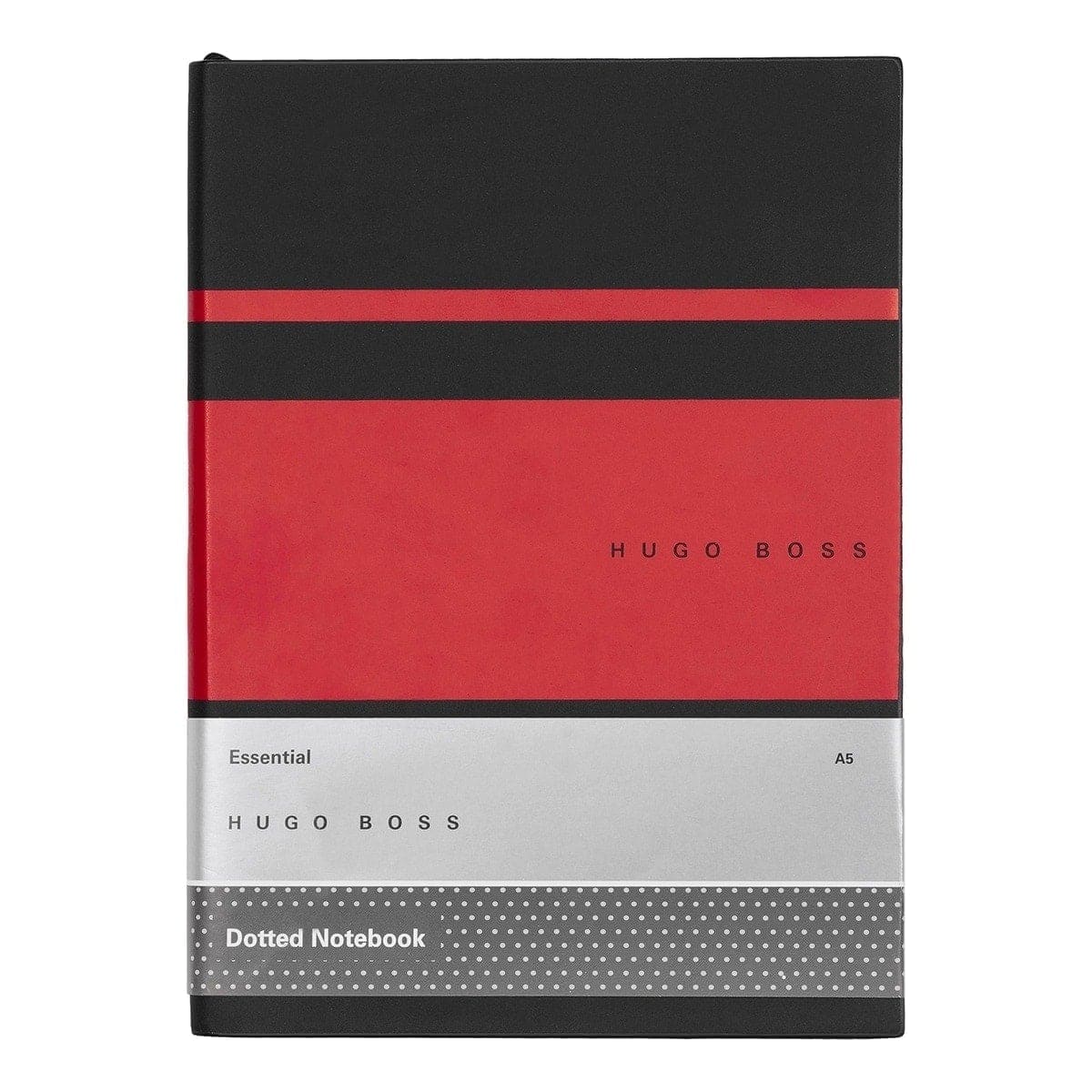 HUGO BOSS, Notizbuch Essential Gear, A5 dotted weiss, rot-2