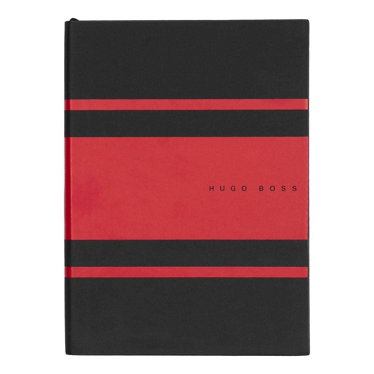 HUGO BOSS, Notizbuch Essential Gear, A5 dotted weiss, rot-3