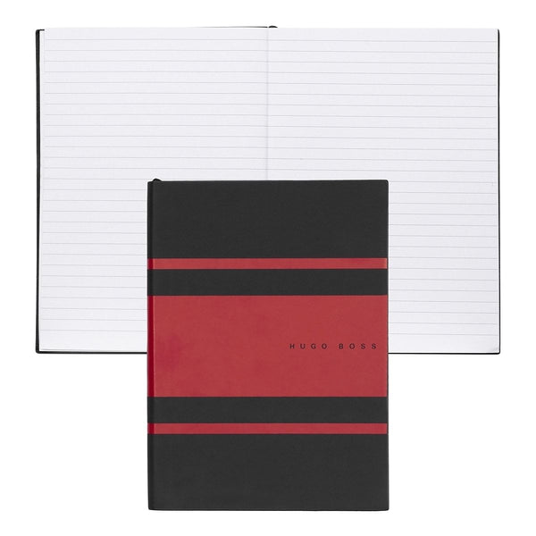 HUGO BOSS, Notebook Essential Gear, A5 ruled white, red