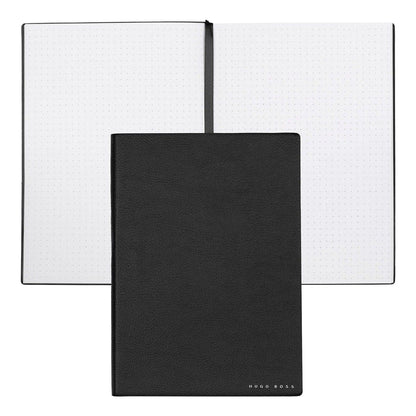 HUGO BOSS, Notizbuch Essential Storyline, A5 dotted weiss, schwarz-1