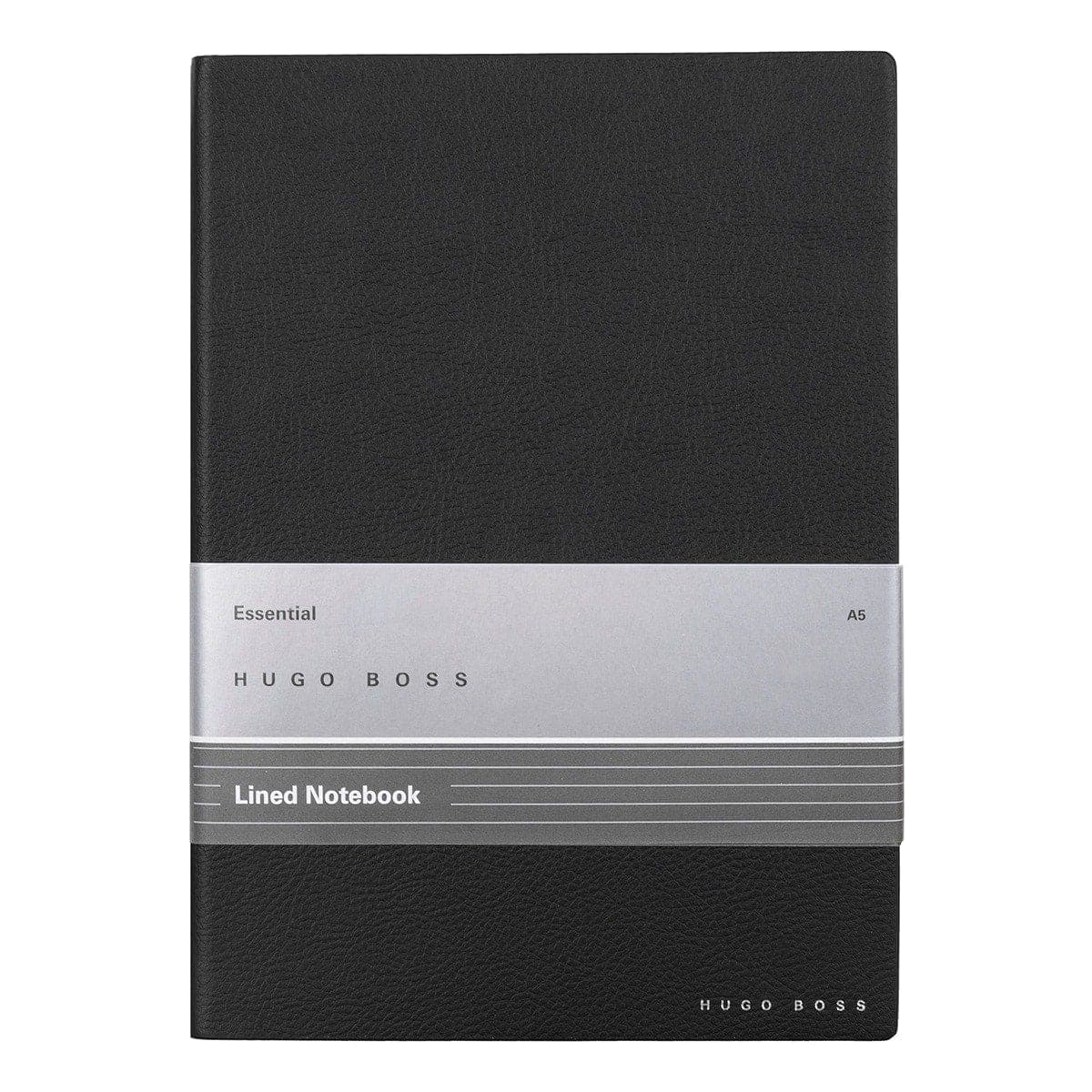 HUGO BOSS, Notizbuch Essential Storyline, A5 liniert weiss, schwarz-2