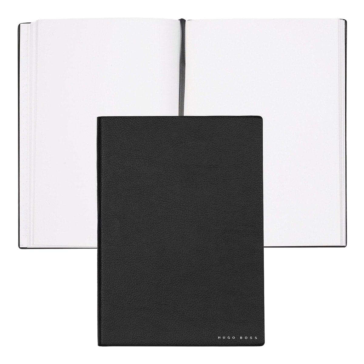 HUGO BOSS, Notizbuch Essential Storyline, A5 blanko weiss, schwarz-1