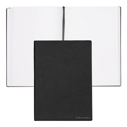 HUGO BOSS, Notizbuch Essential Storyline, A5 blanko weiss, schwarz-1