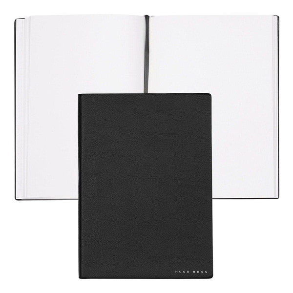 HUGO BOSS, Notebook Essential Storyline, A5 blank white, black