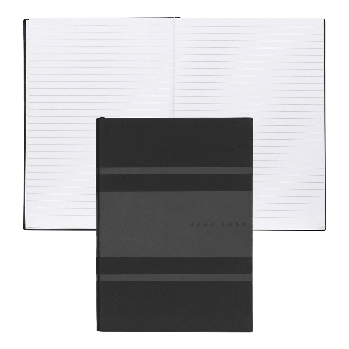 HUGO BOSS, Notizbuch Essential Gear, A5 liniert weiss, schwarz-1