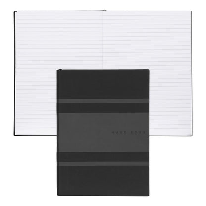 HUGO BOSS, Notizbuch Essential Gear, A5 liniert weiss, schwarz-1