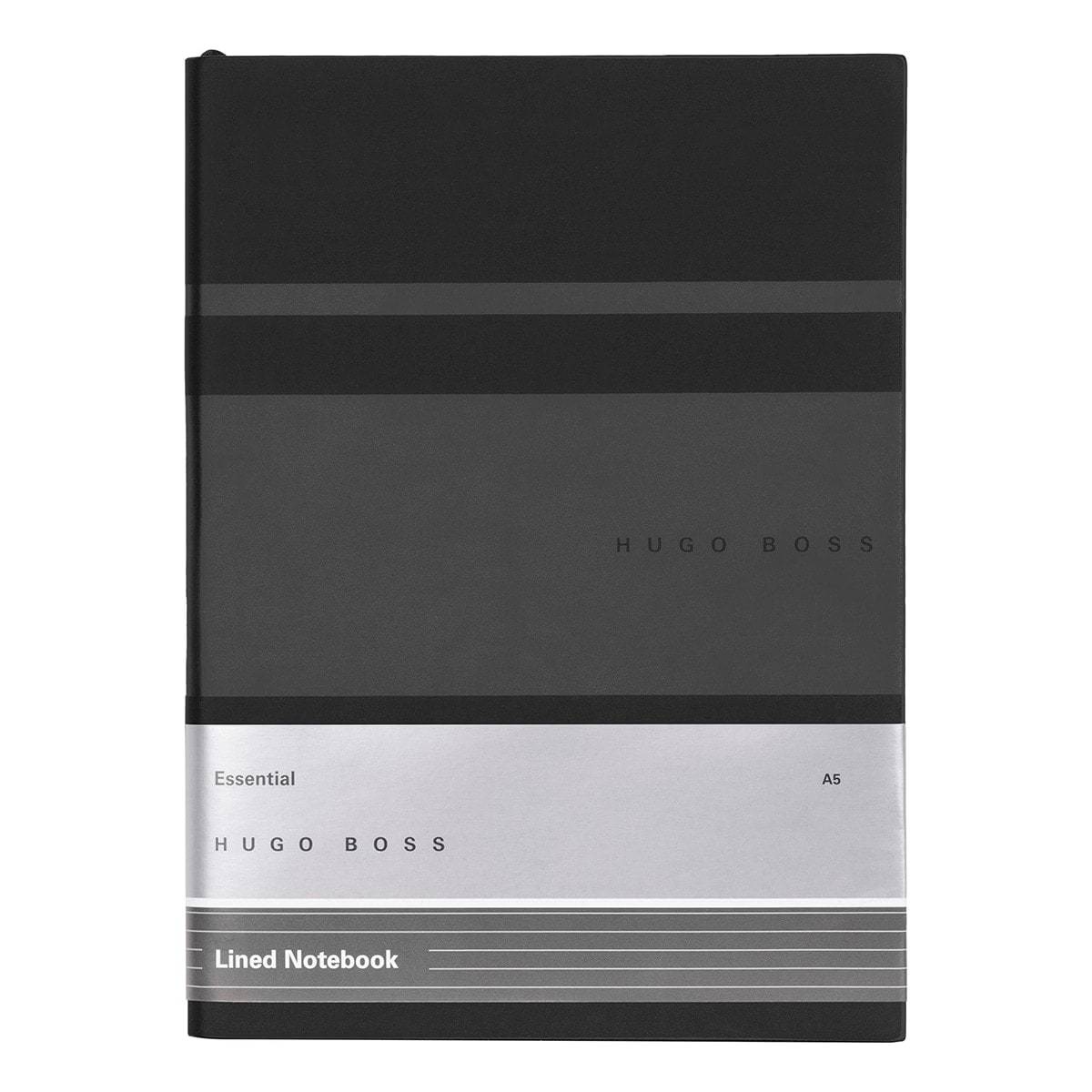 HUGO BOSS, Notizbuch Essential Gear, A5 liniert weiss, schwarz-2