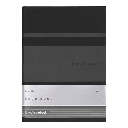 HUGO BOSS, Notizbuch Essential Gear, A5 liniert weiss, schwarz-2