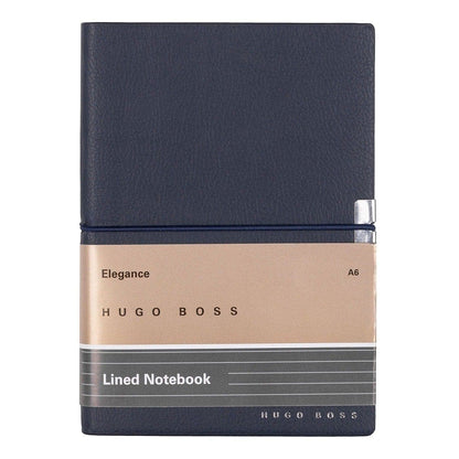 HUGO BOSS, Notizbuch Elegance Storyline, A6 liniert weiss, dunkelblau-2