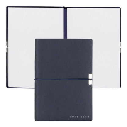 HUGO BOSS, Notizbuch Elegance Storyline, A6 blanko weiss, dunkelblau-1